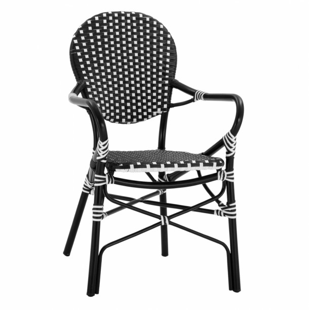 ΠΟΛΥΘΡΟΝΑ ΑΛΟΥΜΙΝΙΟΥ ΜΕ ΜΑΥΡΟ ΛΕΥΚΟ WICKER FB95793.02 56X63X96Y εκ. 0