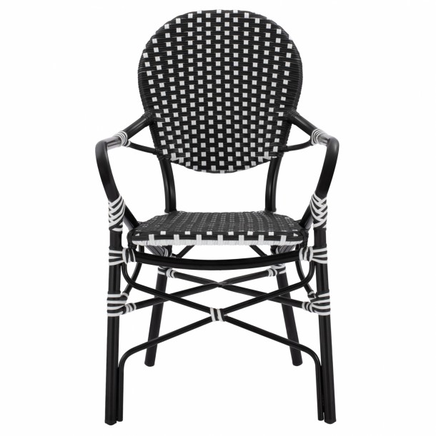 ΠΟΛΥΘΡΟΝΑ ΑΛΟΥΜΙΝΙΟΥ ΜΕ ΜΑΥΡΟ ΛΕΥΚΟ WICKER FB95793.02 56X63X96Y εκ. 2