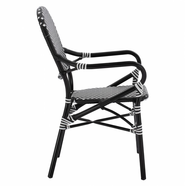 ΠΟΛΥΘΡΟΝΑ ΑΛΟΥΜΙΝΙΟΥ ΜΕ ΜΑΥΡΟ ΛΕΥΚΟ WICKER FB95793.02 56X63X96Y εκ. 3