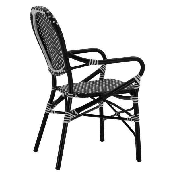 ΠΟΛΥΘΡΟΝΑ ΑΛΟΥΜΙΝΙΟΥ ΜΕ ΜΑΥΡΟ ΛΕΥΚΟ WICKER FB95793.02 56X63X96Y εκ. 4
