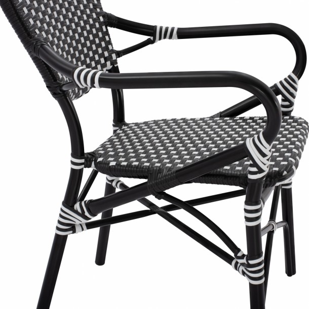 ΠΟΛΥΘΡΟΝΑ ΑΛΟΥΜΙΝΙΟΥ ΜΕ ΜΑΥΡΟ ΛΕΥΚΟ WICKER FB95793.02 56X63X96Y εκ. 6