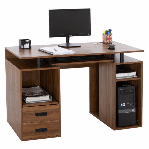 ΓΡΑΦΕΙΟ ΜΕΛΑΜΙΝΗΣ STATUS FB92026.03 WALNUT 120Χ55Χ76 εκ. 0