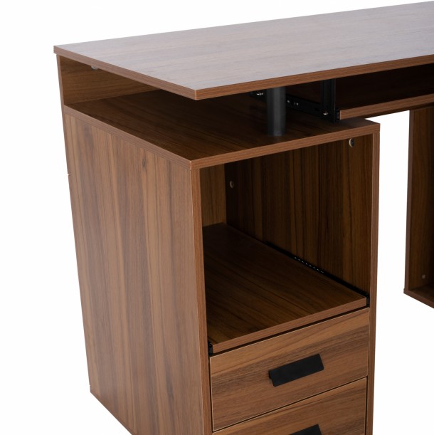 ΓΡΑΦΕΙΟ ΜΕΛΑΜΙΝΗΣ STATUS FB92026.03 WALNUT 120Χ55Χ76 εκ. 3
