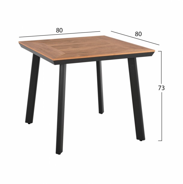 ΣΕΤ ΤΡΑΠΕΖΑΡΙΑΣ 3ΤΜΧ ΤΡΑΠΕΖΙ ΑΝΘΡΑΚΙ 80x80 ΚΑΙ ΠΟΛΥΘΡΟΝΑ ΜΕ ΣΧΟΙΝΙ FB911537.02 2