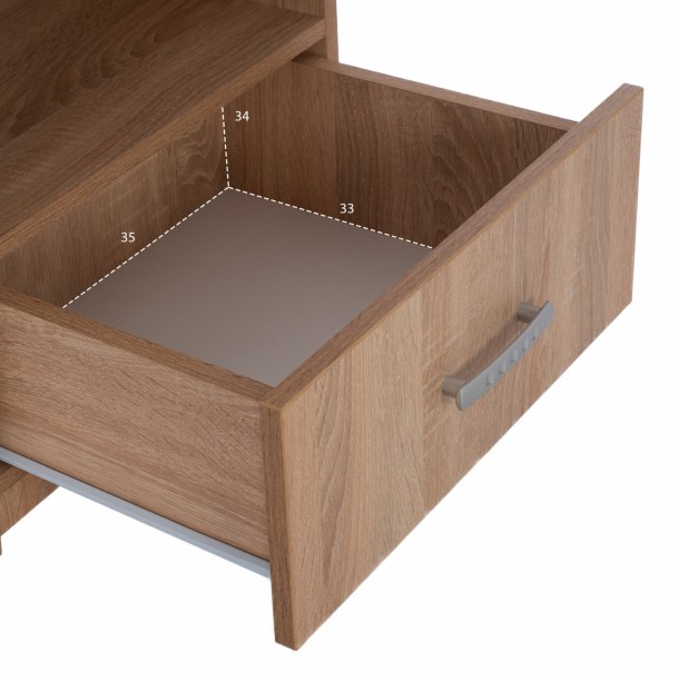 ΚΟΜΟΔΙΝΟ ΜΕ ΣΥΡΤΑΡΙ SONAMA OAK FB92431.01 45x40x48 εκ. 2