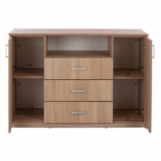 ΜΠΟΥΦΕΣ ΜΕ 2 ΝΤΟΥΛΑΠΙΑ Κ 3 ΣΥΡΤΑΡΙΑ SONAMA OAK FB92430 120X45X85Yεκ. 2