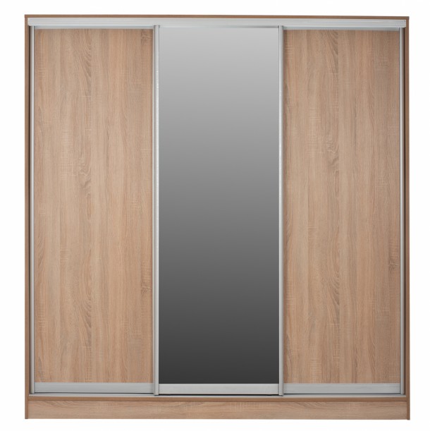ΝΤΟΥΛΑΠΑ 3ΦΥΛΛΗ ΣΥΡΟΜΕΝΗ ΜΕ ΚΑΘΡΕΠΤΗ SONAMA OAK FB92435  200X60X210Υεκ 2