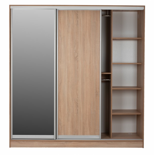 ΝΤΟΥΛΑΠΑ 3ΦΥΛΛΗ ΣΥΡΟΜΕΝΗ ΜΕ ΚΑΘΡΕΠΤΗ SONAMA OAK FB92435  200X60X210Υεκ 5