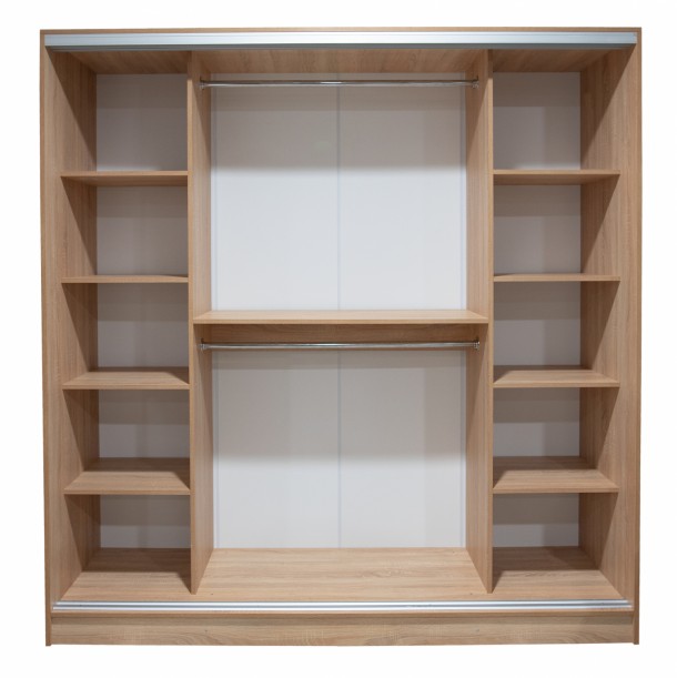 ΝΤΟΥΛΑΠΑ 3ΦΥΛΛΗ ΣΥΡΟΜΕΝΗ ΜΕ ΚΑΘΡΕΠΤΗ SONAMA OAK FB92435  200X60X210Υεκ 6