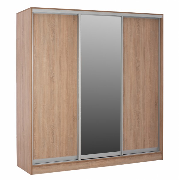 ΝΤΟΥΛΑΠΑ 3ΦΥΛΛΗ ΣΥΡΟΜΕΝΗ ΜΕ ΚΑΘΡΕΠΤΗ SONAMA OAK FB92435  200X60X210Υεκ 0