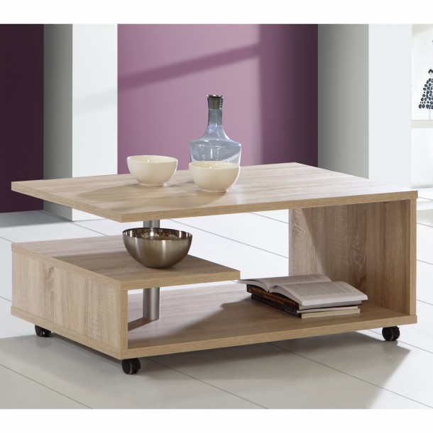 ΤΡΑΠΕΖΙ ΣΑΛΟΝΙΟΥ ΤΡΟΧΗΛΑΤΟ FB99013.01 SONAMA 105x60x45,6Υ εκ. 1