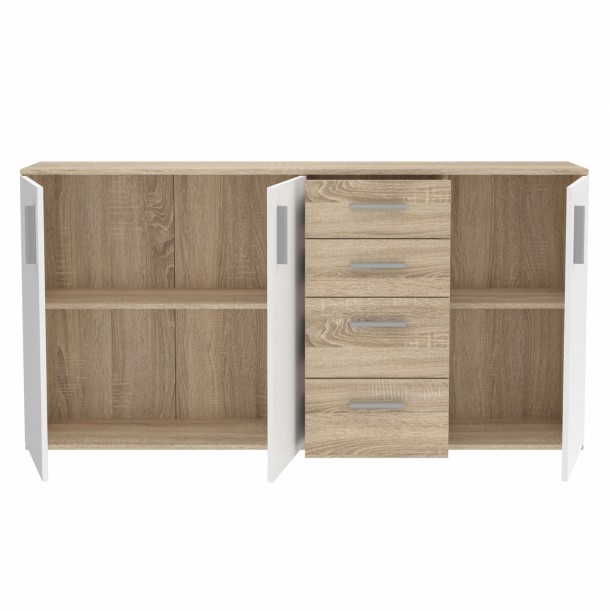 ΜΠΟΥΦΕΣ ΜΕΛΑΜΙΝΗΣ FB99018 SONAMA ΛΕΥΚΟ 159,3x31,4x81,7Υ εκ. 5