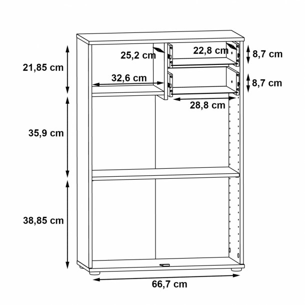 ΠΑΠΟΥΤΣΟΘΗΚΗ ΝΤΟΥΛΑΠΙ 2 ΣΥΡΤΑΡΙΑ FB99024.01 SONAMA 69,9x28,9x104,1Υ εκ. 3