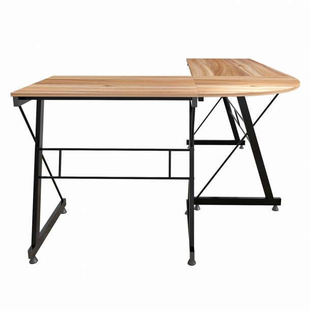 ΓΩΝΙΑΚΟ ΓΡΑΦΕΙΟ WALNUT ΕΠΙΦΑΝΕΙΑ ΜΕ ΜΕΤΑΛΛΙΚΟ ΣΚΕΛΕΤΟ FB92127.02 158Χ120Χ74εκ. 4