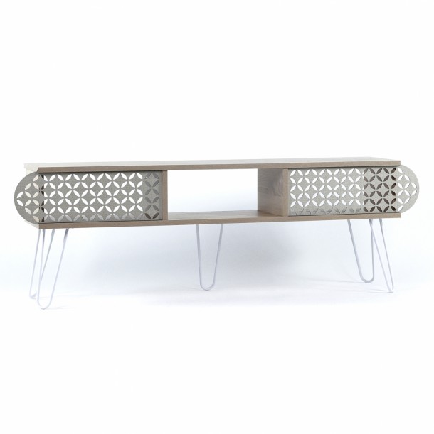ΕΠΙΠΛΟ ΤΗΛΕΟΡΑΣΗΣ FB99211.01 SONAMA ΛΕΥΚΟ ΕΚΡΟΥ 151x30x48Y εκ. 2