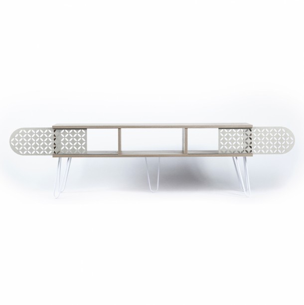 ΕΠΙΠΛΟ ΤΗΛΕΟΡΑΣΗΣ FB99211.01 SONAMA ΛΕΥΚΟ ΕΚΡΟΥ 151x30x48Y εκ. 3