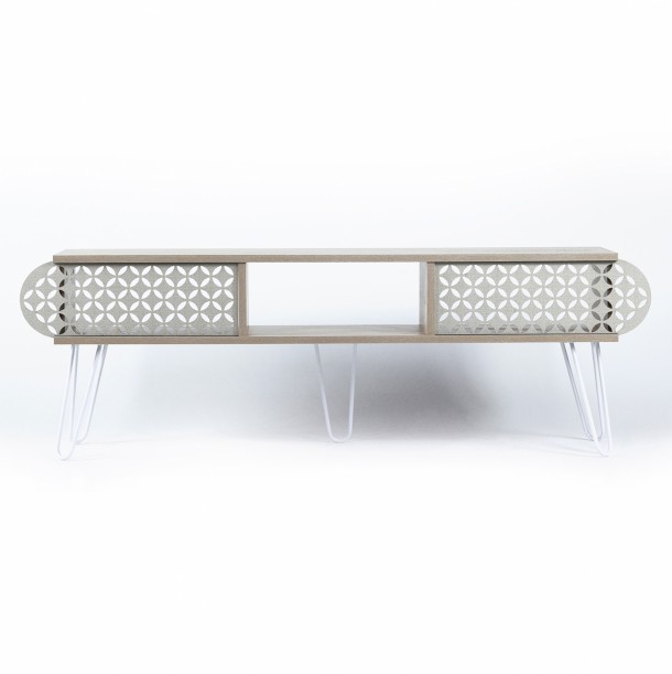 ΕΠΙΠΛΟ ΤΗΛΕΟΡΑΣΗΣ FB99211.01 SONAMA ΛΕΥΚΟ ΕΚΡΟΥ 151x30x48Y εκ. 4
