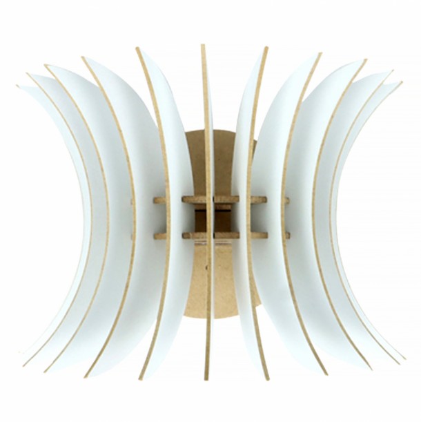 ΑΠΛΙΚΑ ΤΟΙΧΟΥ ΞΥΛΙΝΗ ΑΠΟ MDF ΛΕΥΚΟ FB97379.01 28x20x20Υ εκ. 0