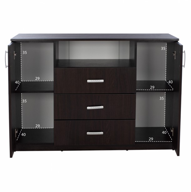 ΜΠΟΥΦΕΣ ΜΕ 2 ΝΤΟΥΛΑΠΙΑ Κ 3 ΣΥΡΤΑΡΙΑ WENGE FB92430.02 120X45X85Y εκ. 3