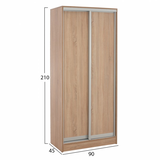 ΝΤΟΥΛΑΠΑ ΣΥΡΟΜΕΝΗ ΜΕΛΑΜΙΝΗΣ 90x45x210Yεκ. SONAMA OAK 2ΦΥΛΛΗ FB92436.01 1