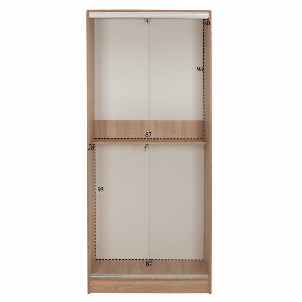 ΝΤΟΥΛΑΠΑ ΣΥΡΟΜΕΝΗ ΜΕΛΑΜΙΝΗΣ 90x45x210Yεκ. SONAMA OAK 2ΦΥΛΛΗ FB92436.01 3