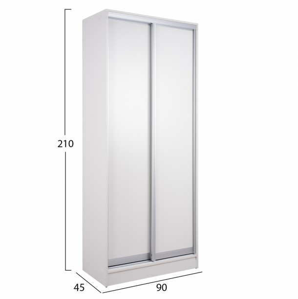 ΝΤΟΥΛΑΠΑ ΣΥΡΟΜΕΝΗ ΜΕΛΑΜΙΝΗΣ 90x45x210Yεκ. ΛΕΥΚΗ 2ΦΥΛΛΗ FB92436.03 1