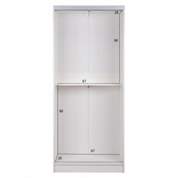 ΝΤΟΥΛΑΠΑ ΣΥΡΟΜΕΝΗ ΜΕΛΑΜΙΝΗΣ 90x45x210Yεκ. ΛΕΥΚΗ 2ΦΥΛΛΗ FB92436.03 2