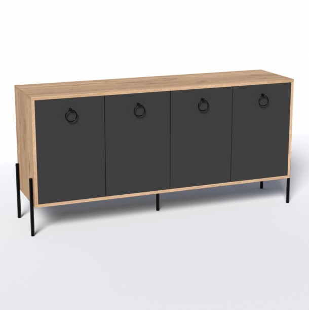 ΜΠΟΥΦΕΣ ΑΝΘΡΑΚΙ SONAMA FB99248.02 160x40,5x78,5Y εκ. 7