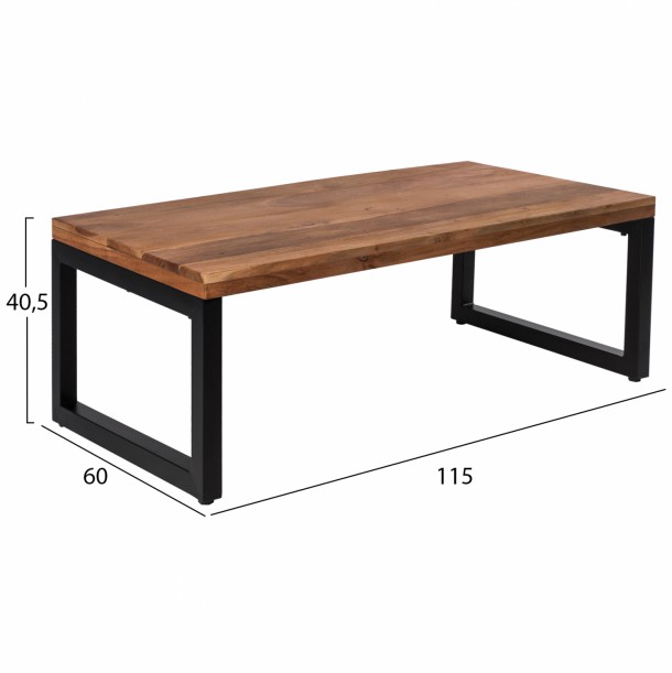ΤΡΑΠΕΖΙ ΣΑΛΟΝΙΟΥ ΜΑΣΙΦ ΞΥΛΟ ΑΚΑΚΙΑΣ 115X60X40,5Υεκ.FB98197.11 1