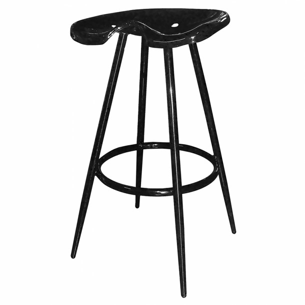 ΣΚΑΜΠΩ ΜΠΑΡ ΜΕΤΑΛΛΙΚΟ ΜΑΥΡΟ TS377 42X42X76 εκ. 0