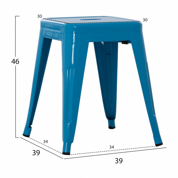 ΣΚΑΜΠΩ ΜΕΤΑΛΛΙΚΟ FB90096.08 ΣΕ ΜΠΛΕ 39x39x46 εκ. 1