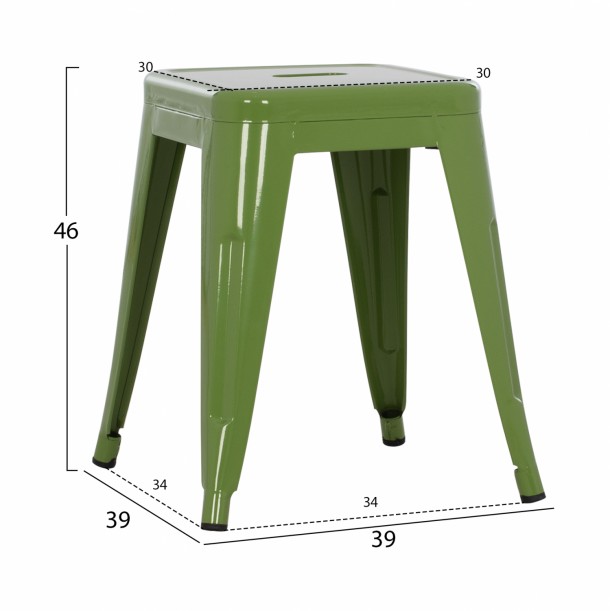 ΣΚΑΜΠΩ ΜΕΤΑΛΛΙΚΟ FB90096.23 ΣΕ ΛΑΧΑΝΙ 39x39x46 εκ. 1