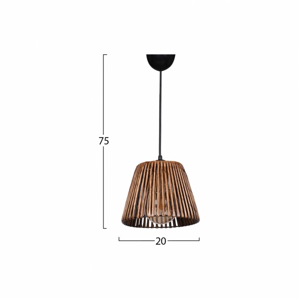 ΦΩΤΙΣΤΙΚΟ ΟΡΟΦΗΣ ΚΡΕΜΑΣΤΟ BAMBOO ΚΑΡΥΔΙ FB97483 20x16x75 εκ. 1