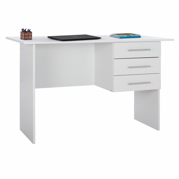 ΓΡΑΦΕΙΟ ΜΕΛΑΜΙΝΗΣ ENSLEY FB92029.05 ΜΕ 3 ΣΥΡΤΑΡΙΑ ΛΕΥΚΟ 120X60X76 εκ. 0