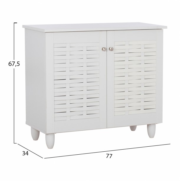 ΠΑΠΟΥΤΣΟΘΗΚΗ-ΝΤΟΥΛΑΠΙ CASSIOPE ΞΥΛΙΝΗ FB92208.05 ΛΕΥΚΗ 77Χ34Χ67.5εκ. 1