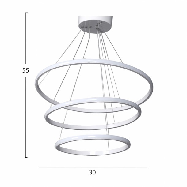 ΦΩΤΙΣΤΙΚΟ ΟΡΟΦΗΣ LED ΛΕΥΚΟ FB97510.01 30x28x55 εκ. 1