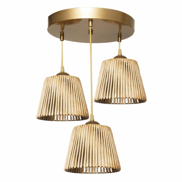 ΦΩΤΙΣΤΙΚΟ ΟΡΟΦΗΣ 3ΦΩΤΟ BAMBOO ΧΡΥΣΟ FB97512.01 35x85 εκ. 0