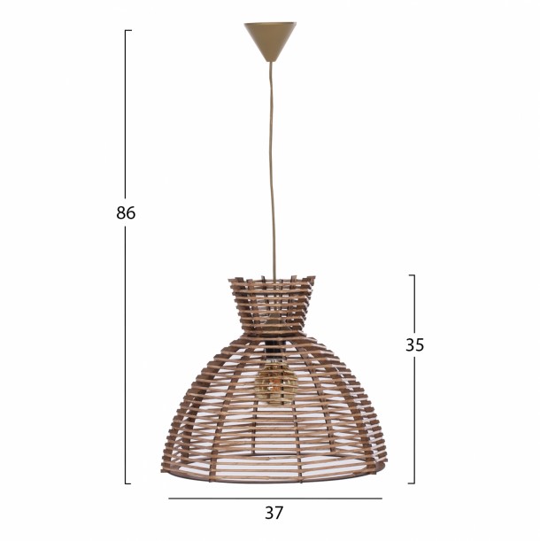 ΦΩΤΙΣΤΙΚΟ ΟΡΟΦΗΣ FB97373.02 ΣΕ ΦΥΣΙΚΟ ΧΡΩΜΑ 37x37x86 εκ. 1