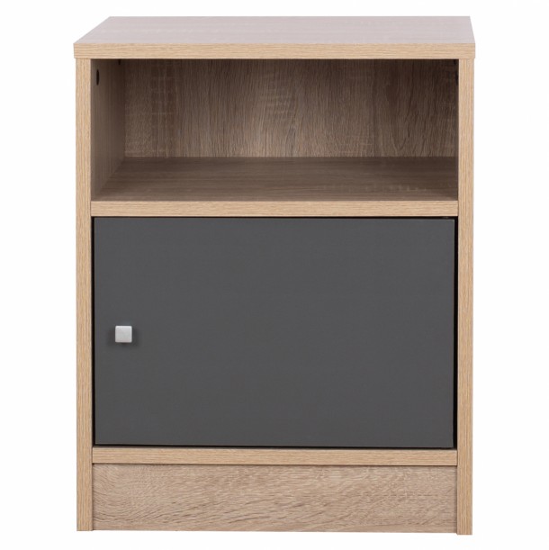 ΚΟΜΟΔΙΝΟ ΜΕΛΑΜΙΝΗΣ MALORY FB92205.04 SONAMA-ΓΚΡΙ 40x40x50 2