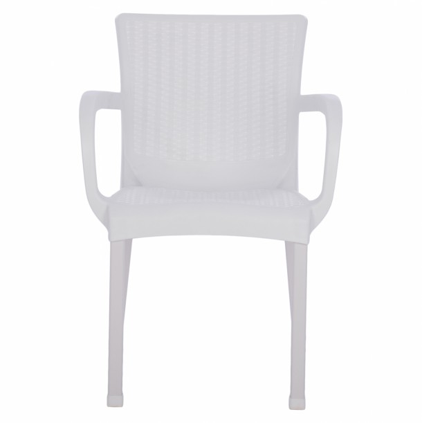 ΠΟΛΥΘΡΟΝΑ ΠΟΛΥΠΡΟΠΥΛΕΝΙΟΥ RATTAN ΠΟΔΙ ALU FB95591.01 ΧΡΩΜΑ ΛΕΥΚΟ 60x60x82 cm 2