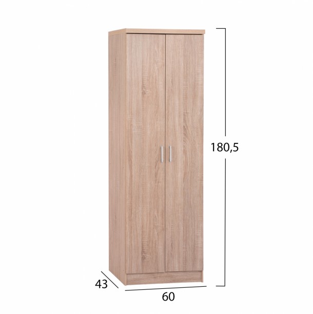 ΠΑΠΟΥΤΣΟΘΗΚΗ ΞΥΛΙΝΗ ΜΕ 6 ΡΑΦΙΑ 60X43X180.5εκ. ZEBRANO FB2379.01 1