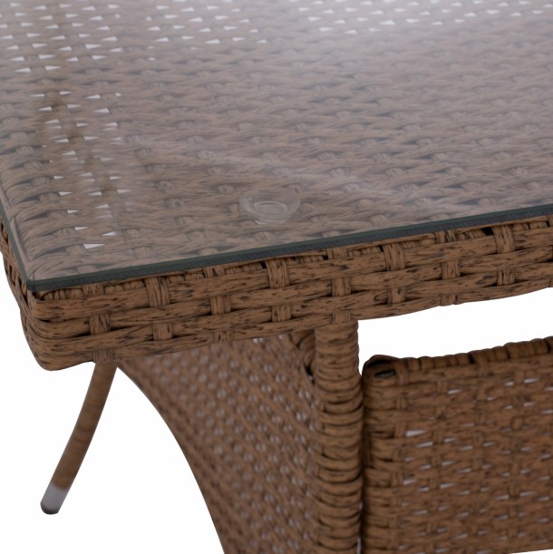 ΤΡΑΠΕΖΙ ΜΕΤΑΛΛΙΚΟ RATTAN ΜΠΕΖ ΚΑΦΕ FB95507.02 150x90x75 εκ. 11