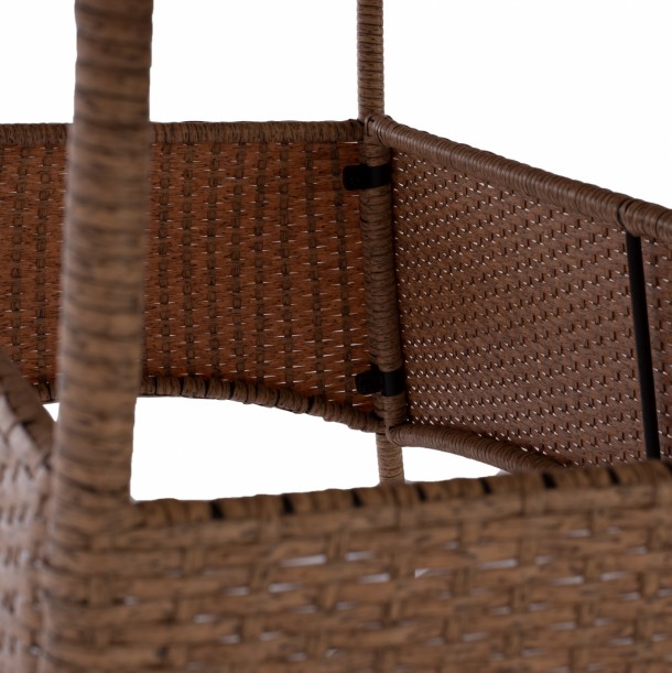 ΤΡΑΠΕΖΙ ΜΕΤΑΛΛΙΚΟ RATTAN ΜΠΕΖ ΚΑΦΕ FB95507.02 150x90x75 εκ. 12