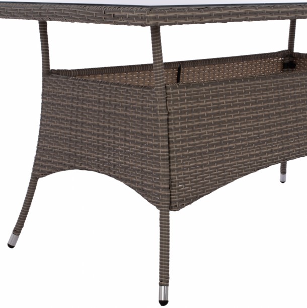 ΤΡΑΠΕΖΙ ΜΕΤΑΛΛΙΚΟ RATTAN ΓΚΡΙ FB95507.01 150x90x75Υ εκ. 10