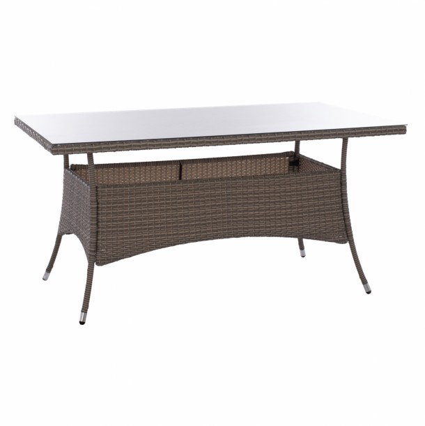 ΤΡΑΠΕΖΙ ΜΕΤΑΛΛΙΚΟ RATTAN ΓΚΡΙ FB95507.01 150x90x75Υ εκ. 2