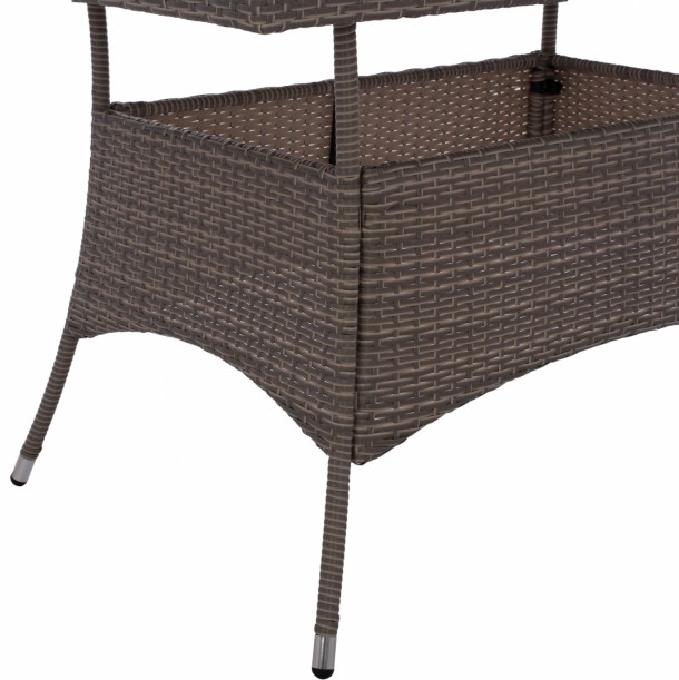 ΤΡΑΠΕΖΙ ΜΕΤΑΛΛΙΚΟ RATTAN ΓΚΡΙ FB95141.31 120x70x75Υ εκ. 10