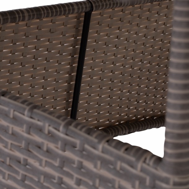 ΤΡΑΠΕΖΙ ΜΕΤΑΛΛΙΚΟ RATTAN ΓΚΡΙ FB95141.31 120x70x75Υ εκ. 14