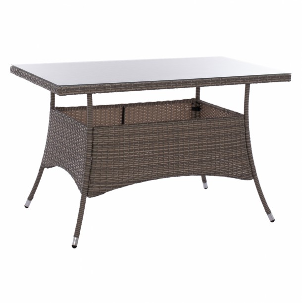 ΤΡΑΠΕΖΙ ΜΕΤΑΛΛΙΚΟ RATTAN ΓΚΡΙ FB95141.31 120x70x75Υ εκ. 2