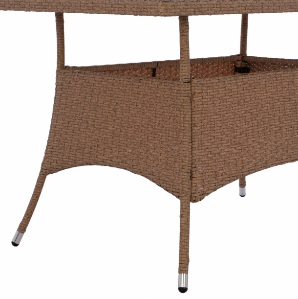 ΤΡΑΠΕΖΙ ΜΕΤΑΛΛΙΚΟ RATTAN ΜΠΕΖ ΚΑΦΕ FB95141.32 120x70x75Υ εκ. 10