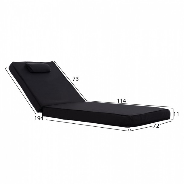 ΜΑΞΙΛΑΡΙ ΞΑΠΛΩΣΤΡΑΣ TEXTILENE 600gr/m2 2X1 FB911237.05T 192x72x11 εκ. 1